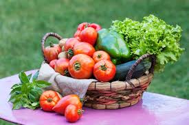 Fresh produce basket ready for delivery